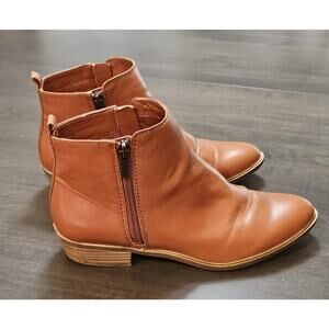 Chaps Brown Tan Bootie Zip side Ankle Boots Women's Size 7.5B
